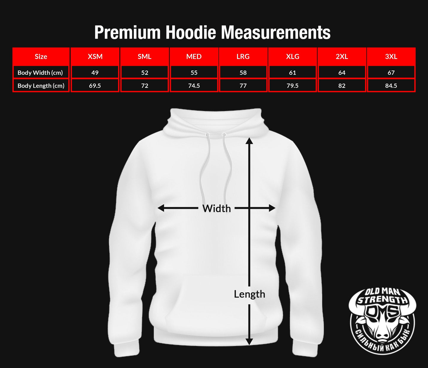 Old Man Strength Original Range Hoodie - Scars