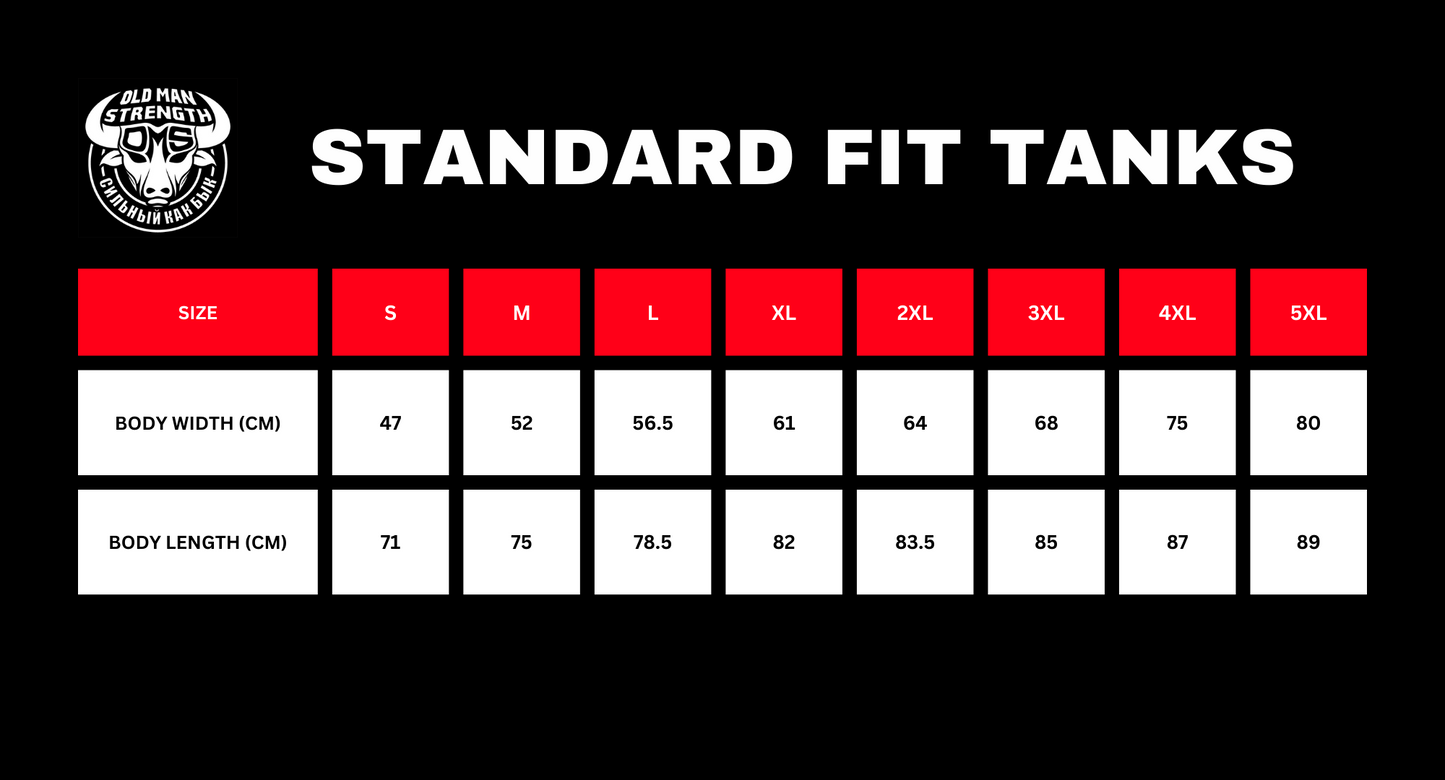 Old Man Strength Original Range Singlet - Words