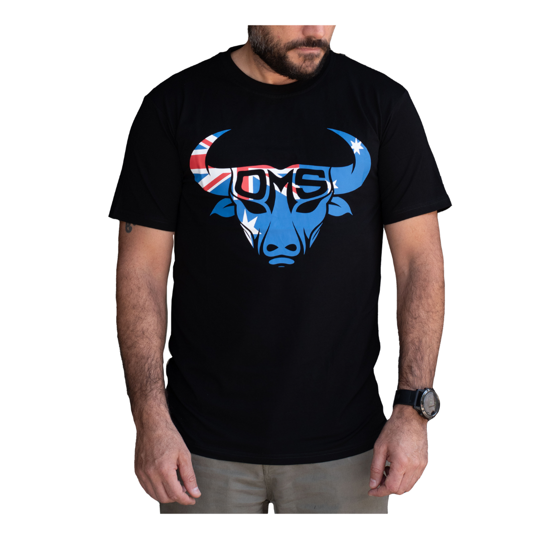 Old Man Strength Original Range T-Shirt - Aussie Bull