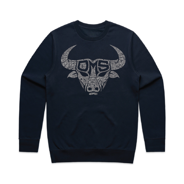 Old Man Strength Original Range Crew - Words Navy