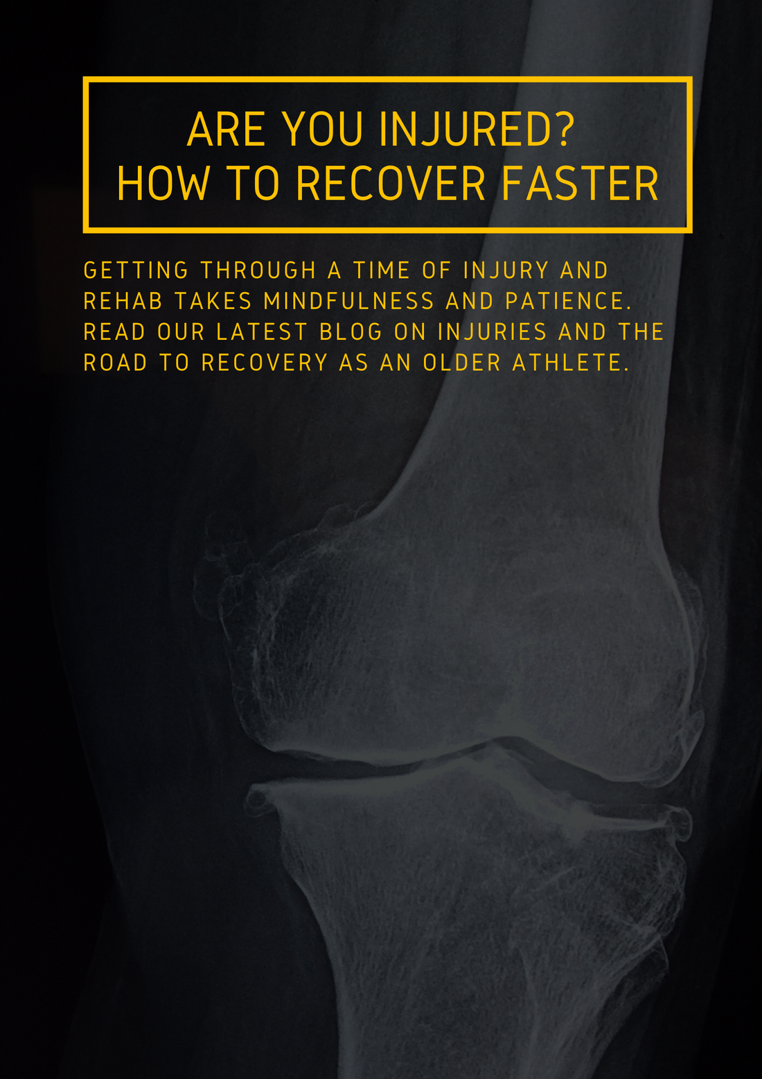 Are you Injured? Read this and recover faster.
