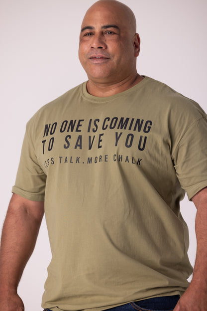 Old Man Strength Original Range - More Chalk Army Green T-Shirt