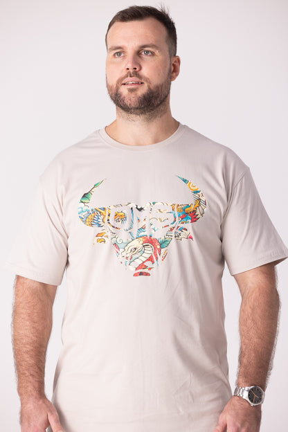 Old Man Strength Original Range - Japanese Bone T-Shirt