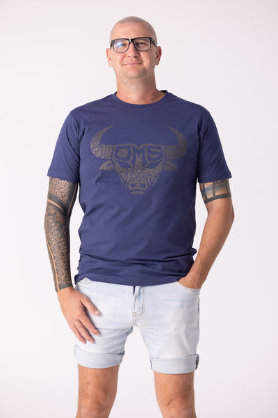Old Man Strength Original Range - Words Midnight Blue T-Shirt