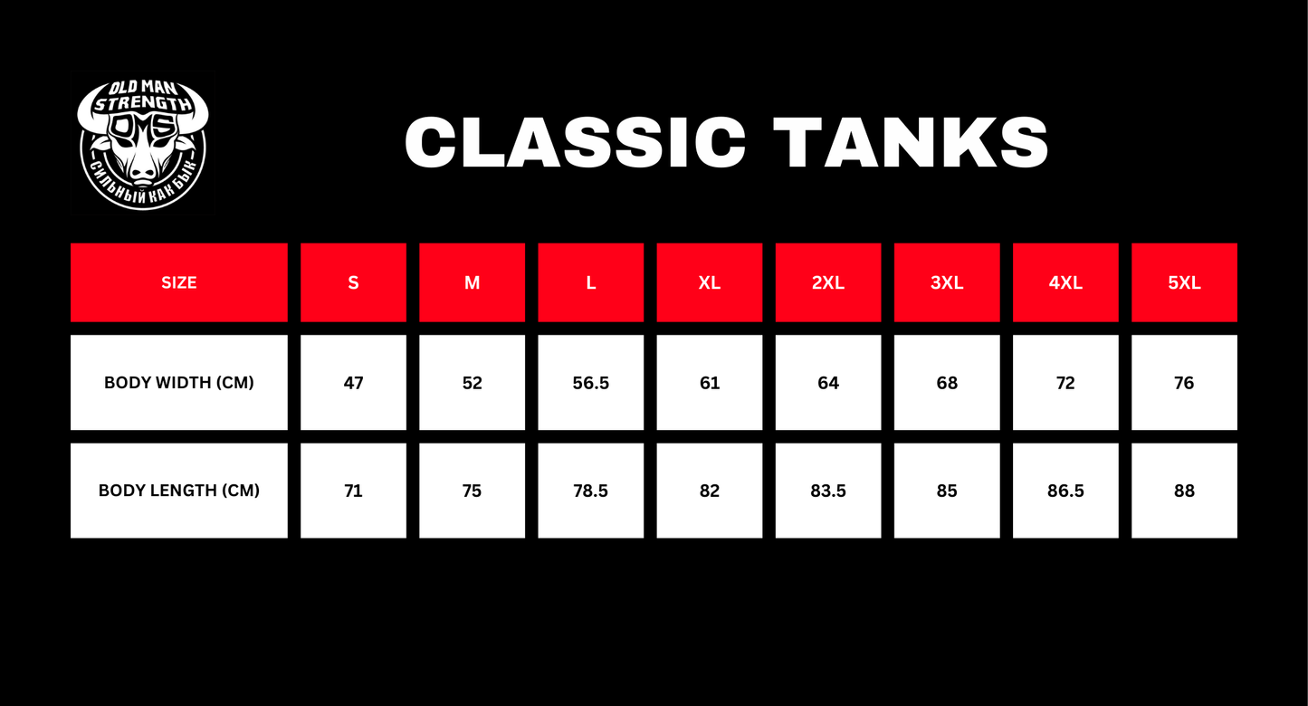 Old Man Strength Original Range Classic Tank Top - LB Bull Black