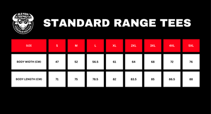 Old Man Strength Standard Range - Maroon & Yellow T-Shirt