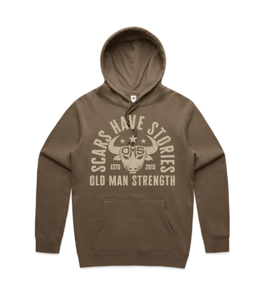 Old Man Strength Original Range Hoodie - Scars