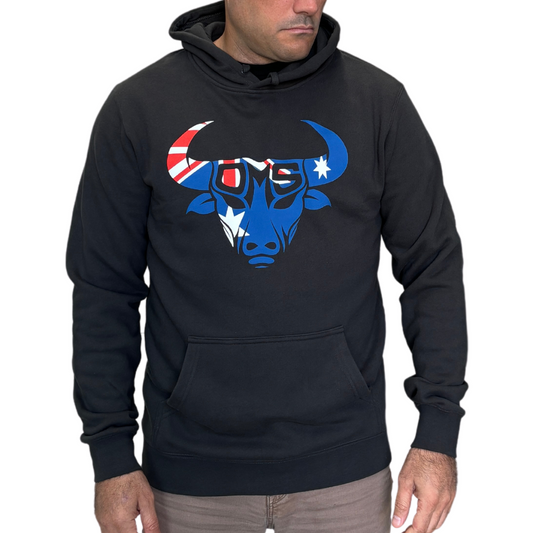 Old Man Strength Original Range Hoodie - Aussie Bull