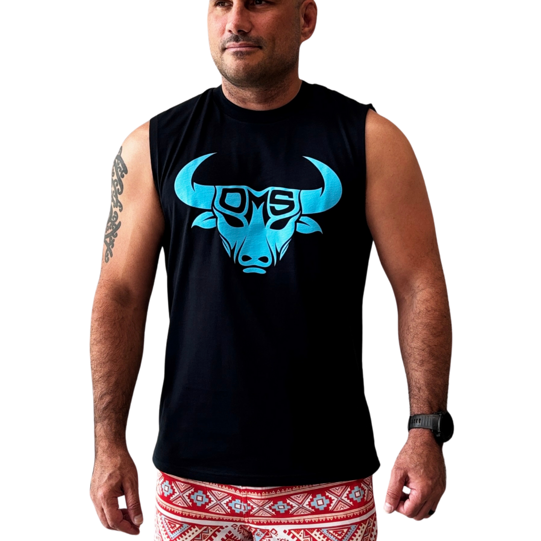 Bull Rider Tank Top Old Man Strength Original Range Classic Tank Top - LB Bull Black