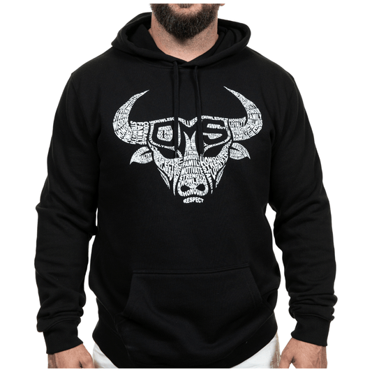 hoodie, sweatshirt, pullover, jumper, workout jumper, gym gear, words bull, words hoodie, words, bull jumper, bull sweater, bull hoodie
