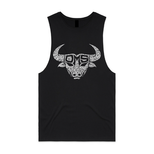 OLD MAN STRENGTH, BULL tank, Old Men Strength Training Tank, Mens Black Tank, Bull Tank, Mens Gym Shirts, Fitness tank, Mens Tee, black tank